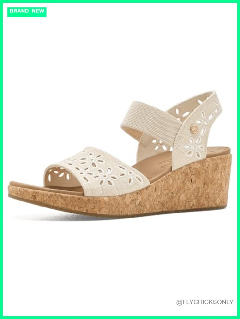 Skechers Arch Fit Beverlee 2.0 Beach Bliss Wedge Sandal Vegan Comfort